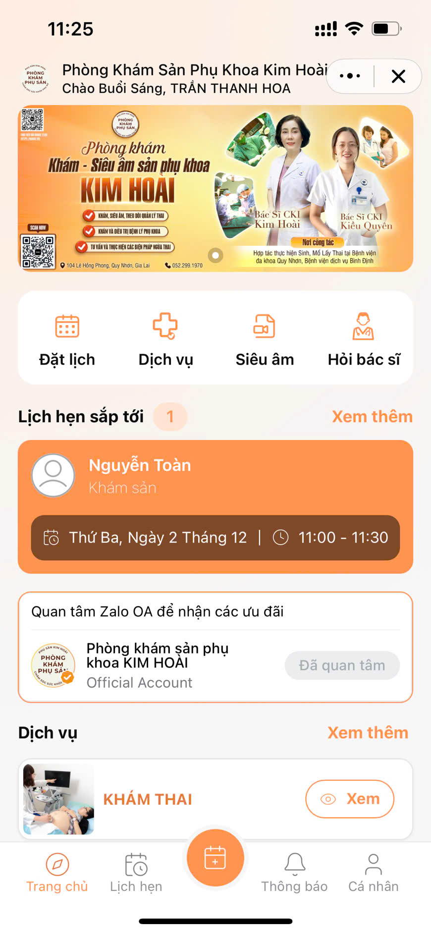 Zalo Mini App - Trang chủ